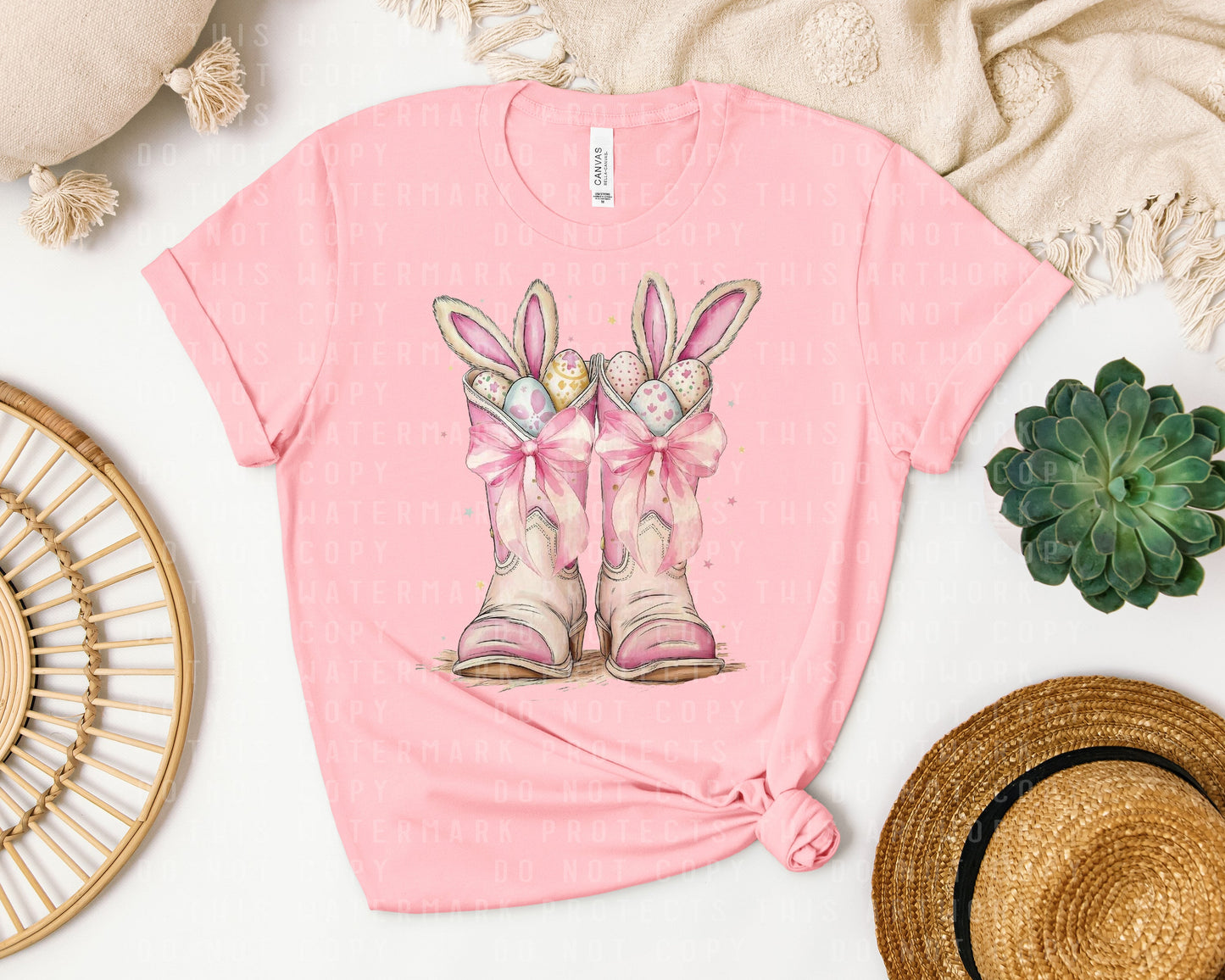 Easter Cowboy Boots Graphic Tee
