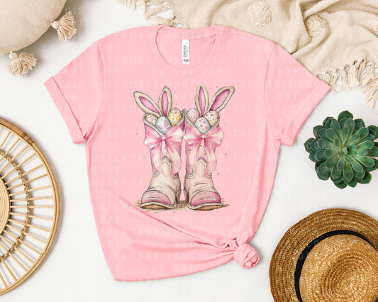 Easter Cowboy Boots Graphic Tee