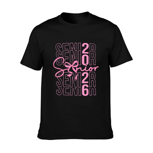 Senior 2026 Class of 2026 Coquette Pink Bow Graduation 2026 T-Shirt